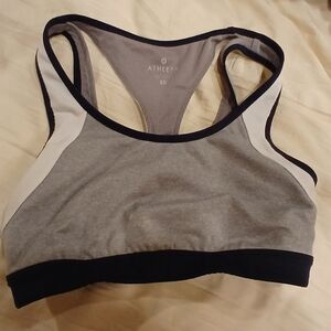 Athleta Gray and Black Sports Bra